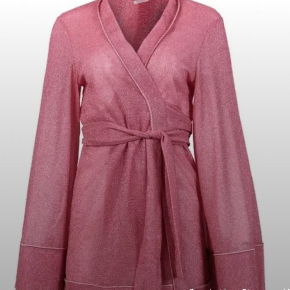 Oséree Lumiere Wrap Short Kaftan Pink